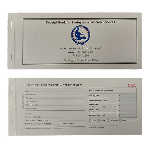 Alaska Notary Receipt Book