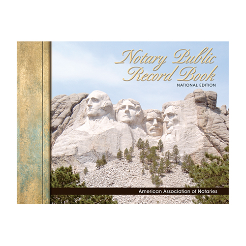 Alaska Notary Public Record Book (Journal) - Mount Rushmore Memorial Cover