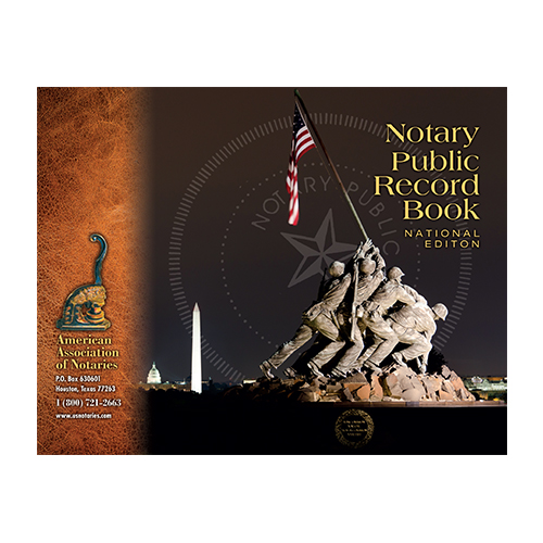 Alaska Notary Public Record Book (Journal) - War Memorial Cover
