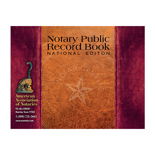 Alaska Notary Public Journal (Record Book) - Leatherette Style Cover