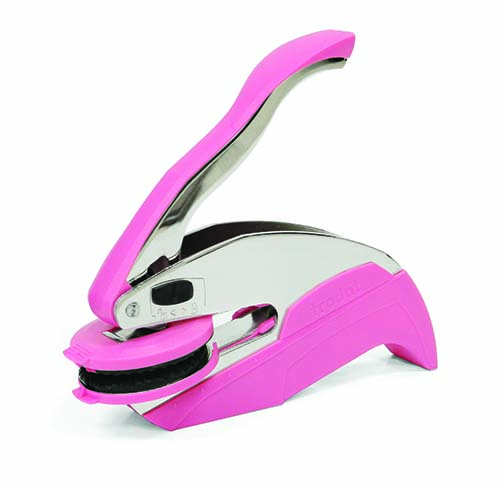 Dual-use Alaska Notary Seal Embosser - Pink Handle