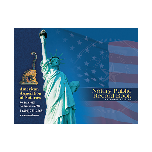 Alaska Notary Public Record Book (Journal) - Statue of Liberty Blue Cover
