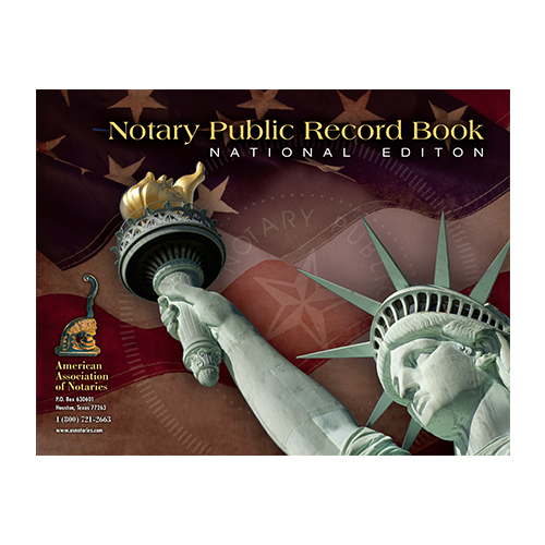 Alaska Notary Public Record Book (Journal) - Statue of Liberty Brown Cover